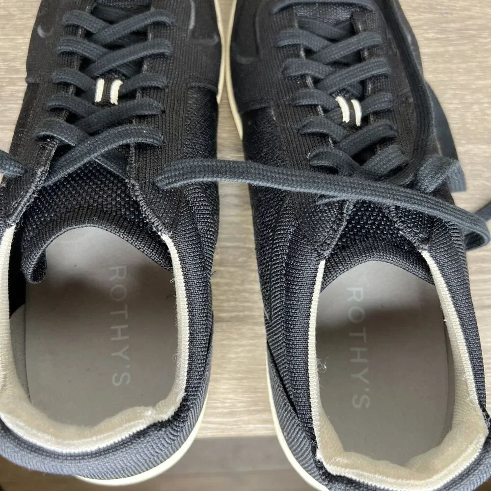 Rothy's Men's Lace Up Sneakers RS01 Men's Size 12 Black